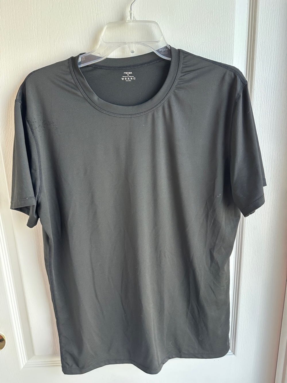 Men's Black Performance Crew Neck Shirt Sz XL